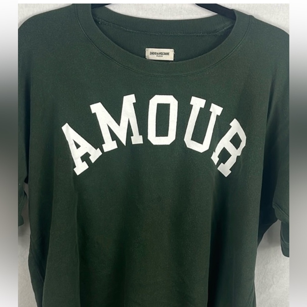 Green 'Amour' T-Shirt size small